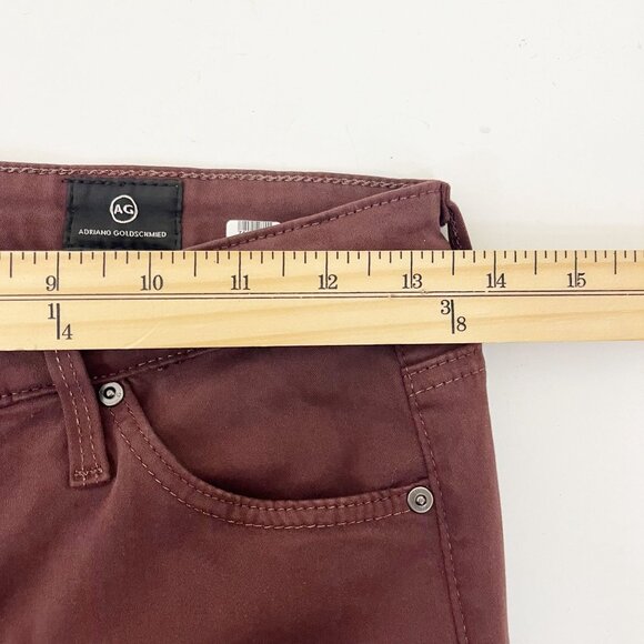 AG Adriano Goldschmied The Prima Cigarette Leg Brown Pants Jeans - Size 25 - Picture 5 of 7